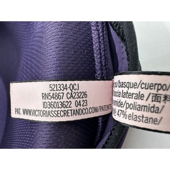 NWT Victoria’s Secret Sport Knockout Front-Close Bra 34DDD High Support Purple - Picture 10 of 11